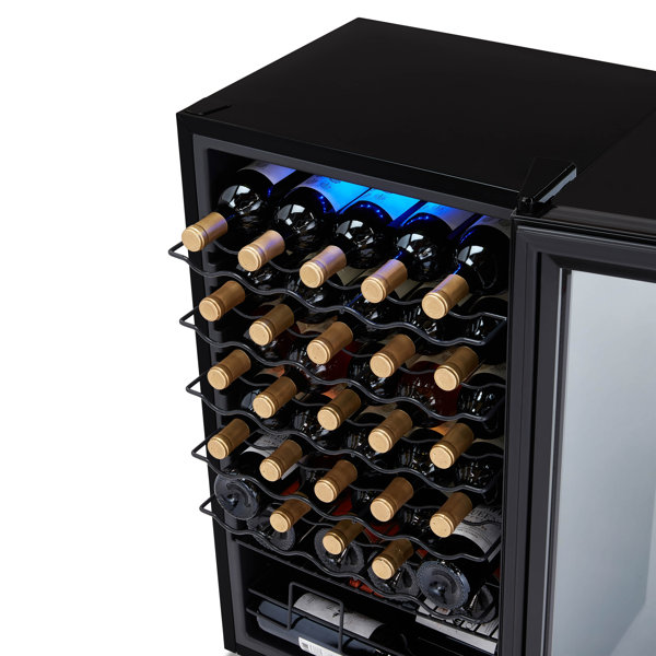 Newair 18.7'' 34 Bottle Single Zone Freestanding Wine Refrigerator